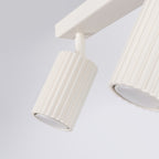 Plafonnier Karbon 2 spots barre beige et sa barre de fixation
