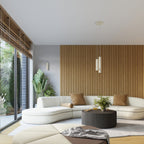 Plafonnier Karbon 3 spots barre beige dans un intérieur