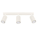Plafonnier Karbon 3 spots barre beige, trois spots orientables sur leur barre