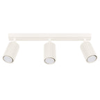 Plafonnier Karbon 3 spots barre beige, trois spots orientables sur leur barre