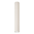 Plafonnier Karbon 40 tube cannelé beige, tube cannelé au ras du plafond
