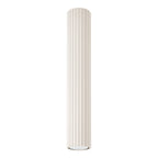 Plafonnier Karbon 40 tube cannelé beige, tube cannelé au ras du plafond