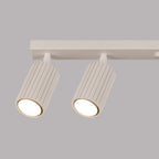 Plafonnier Karbon 6 spots barre beige et sa barre de fixation