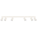 Plafonnier Karbon 6 spots barre beige, six spots orientables sur leur barre
