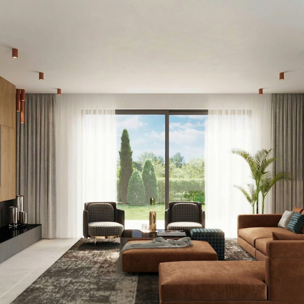 Plafonnier Lagos 10 métal rouge ocre GU10, vue 13