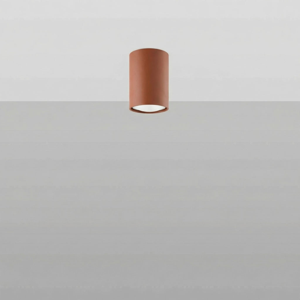 Plafonnier Lagos 10 métal rouge ocre GU10, vue 2
