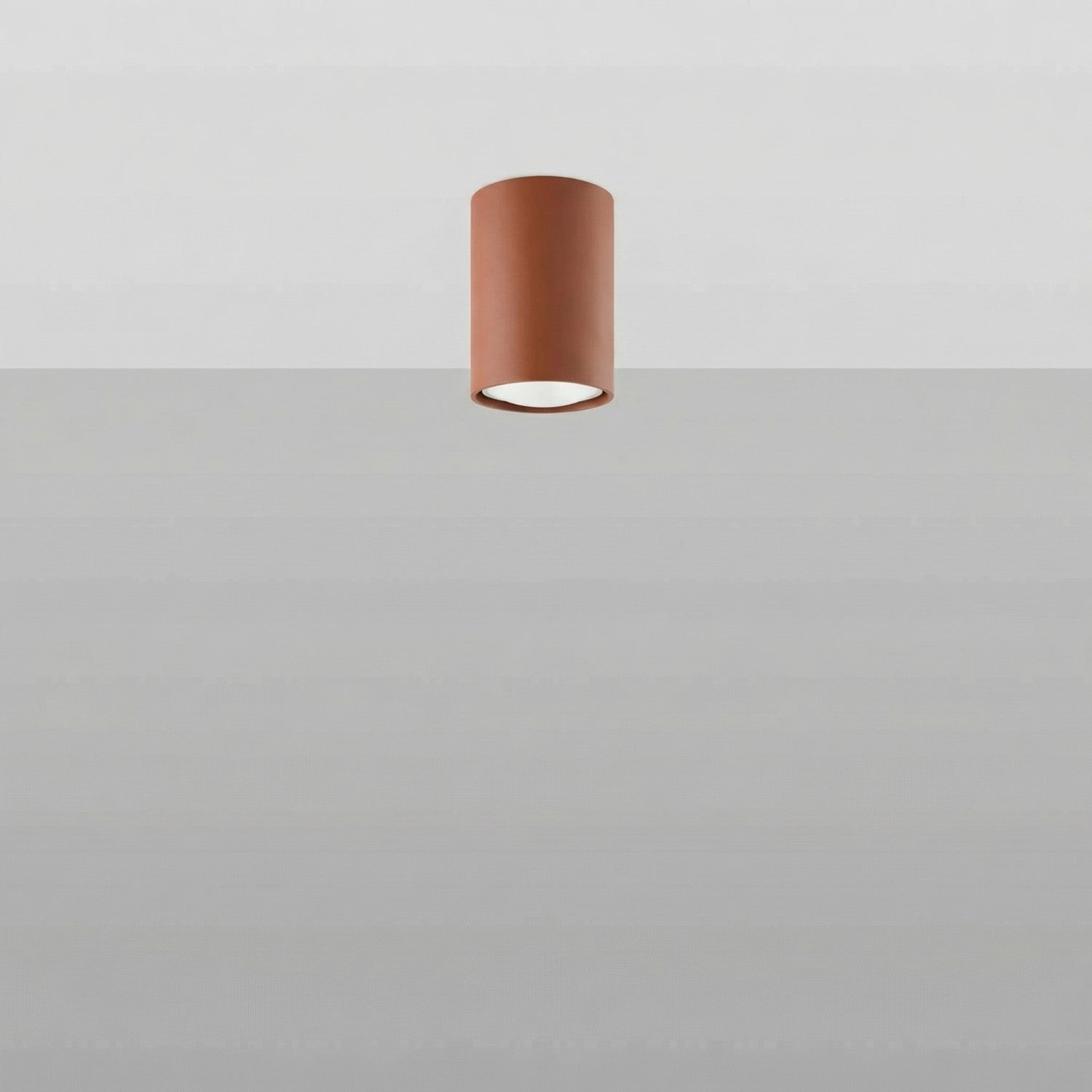 Plafonnier Lagos 10 métal rouge ocre GU10, vue 2