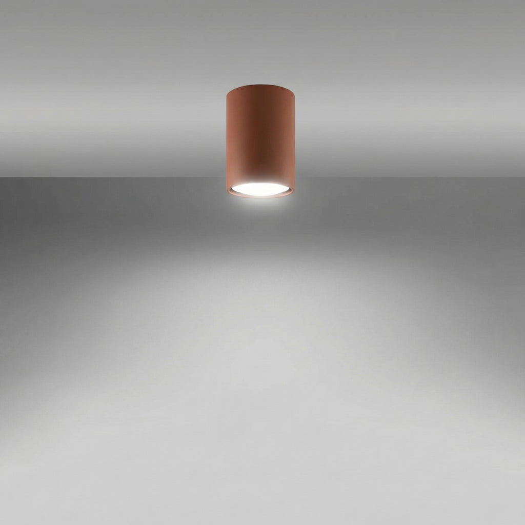 Plafonnier Lagos 10 métal rouge ocre GU10, vue 3