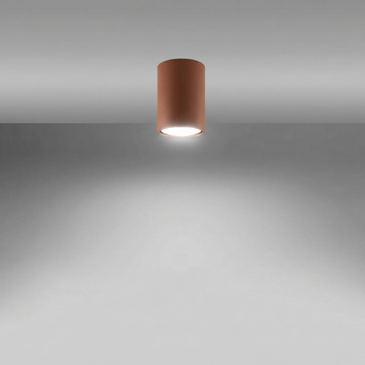 Plafonnier Lagos 10 métal rouge ocre GU10, vue 3