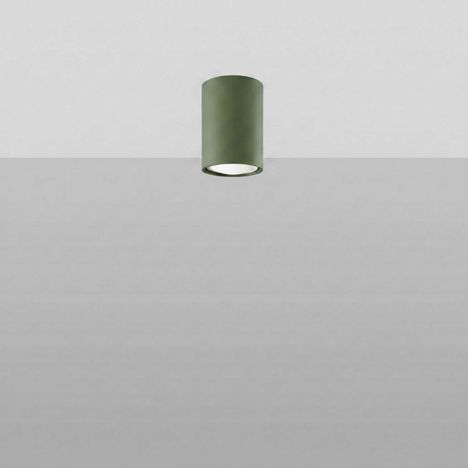 Plafonnier Lagos 10 métal vert olive GU10, vue 2