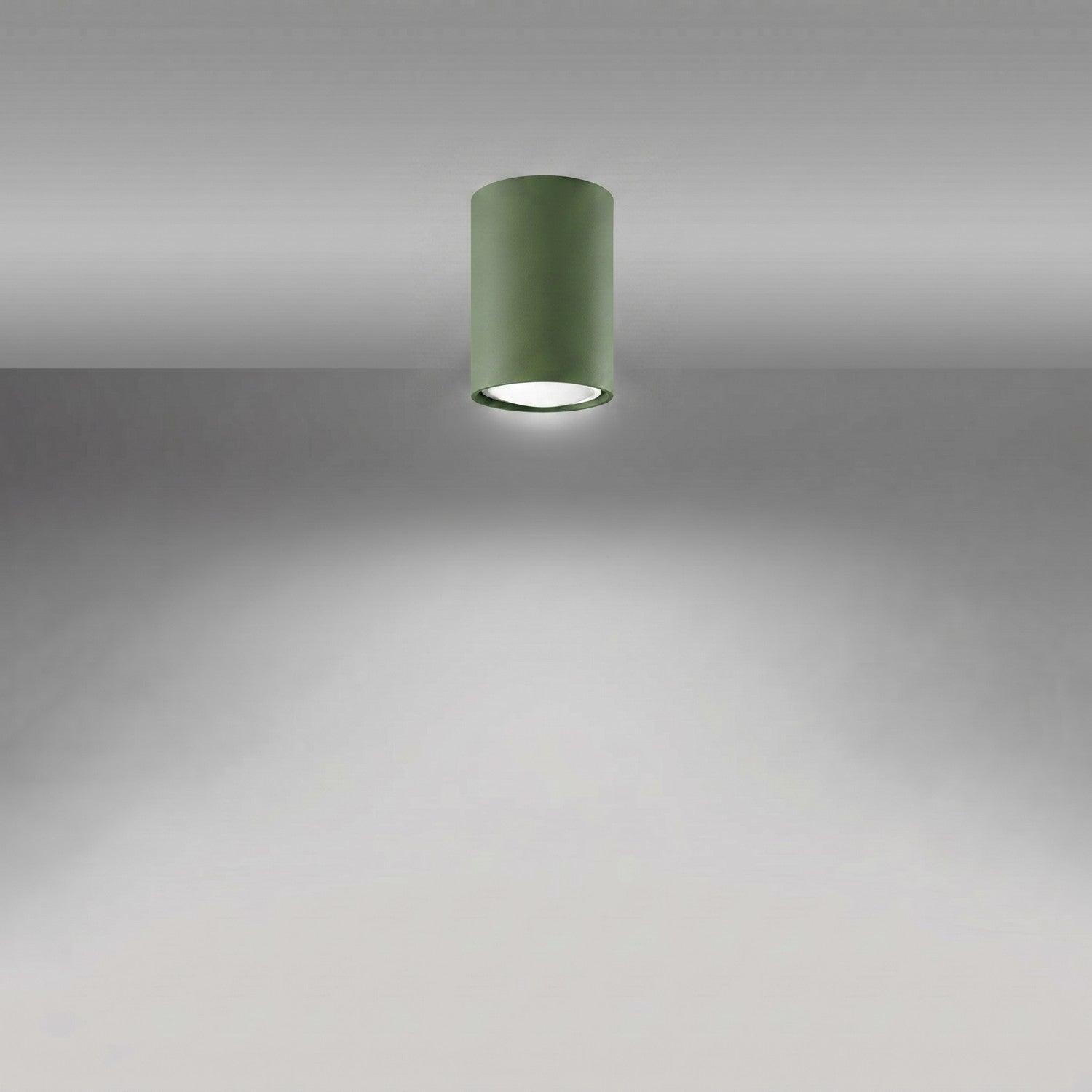 Plafonnier Lagos 10 métal vert olive GU10, vue 3