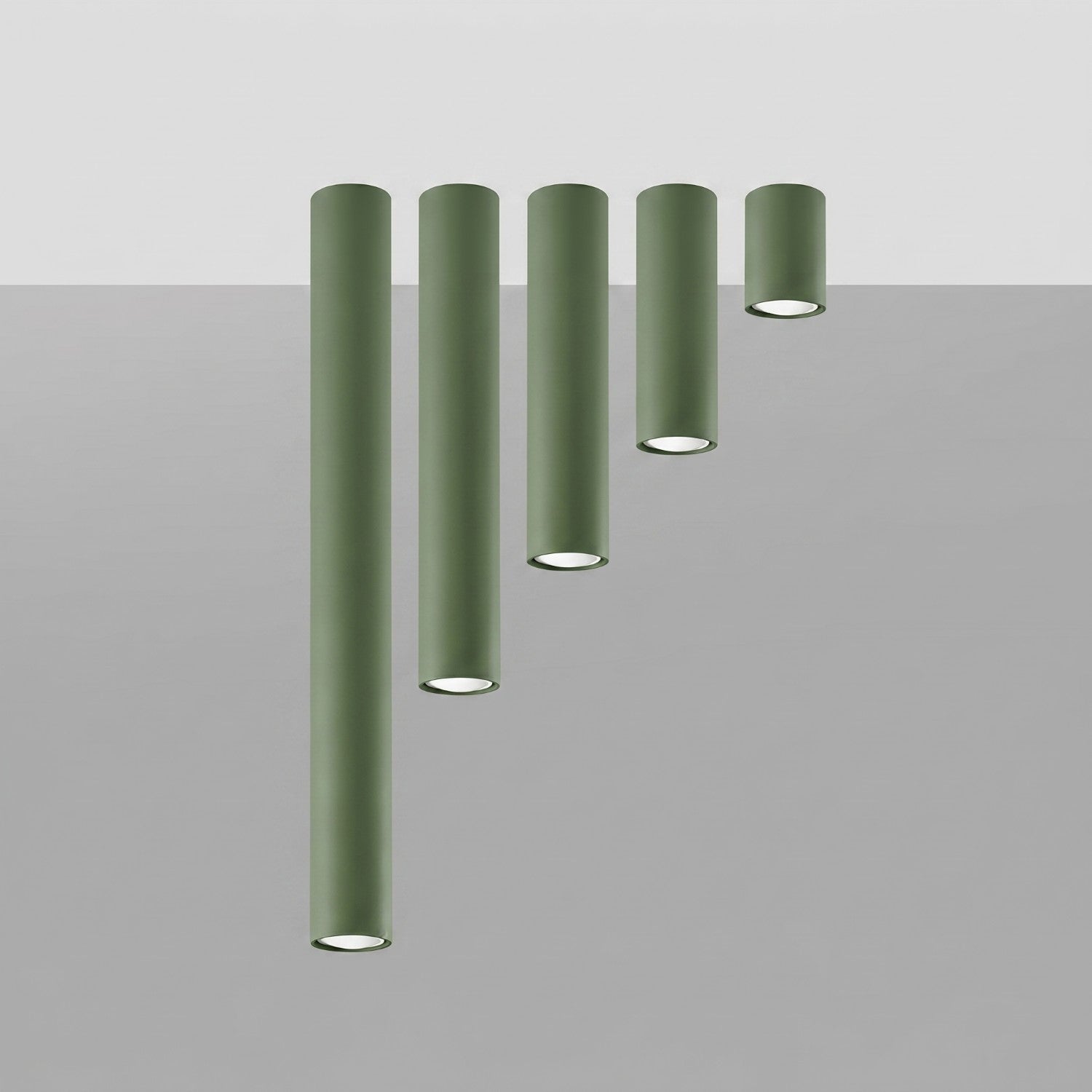Plafonnier Lagos 10 métal vert olive GU10, vue 4