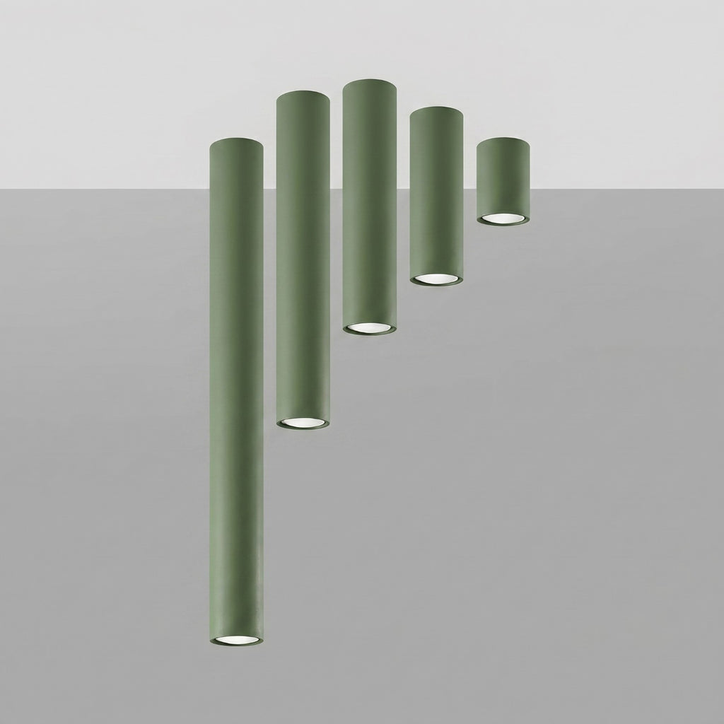 Plafonnier Lagos 10 métal vert olive GU10, vue 5