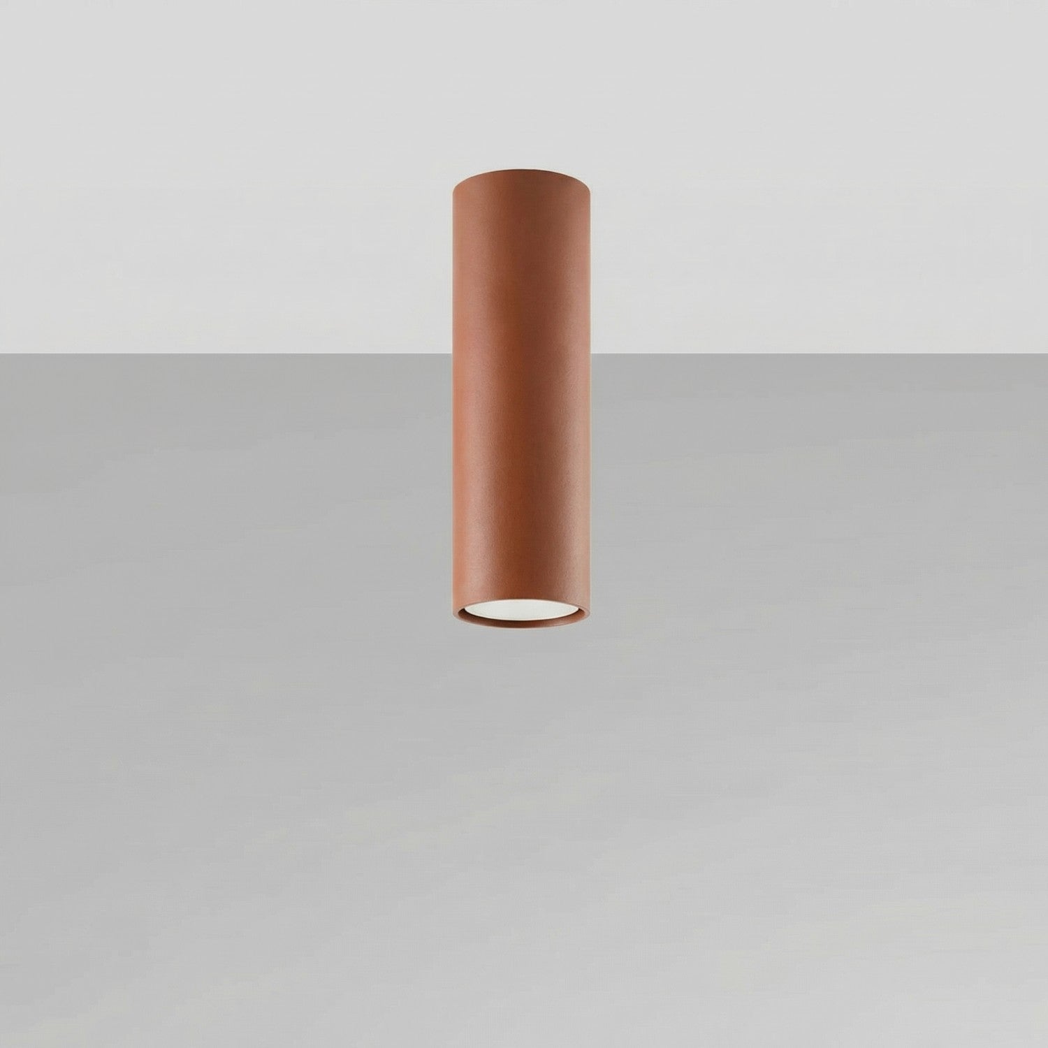 Plafonnier Lagos 20 métal rouge ocre GU10, vue 2