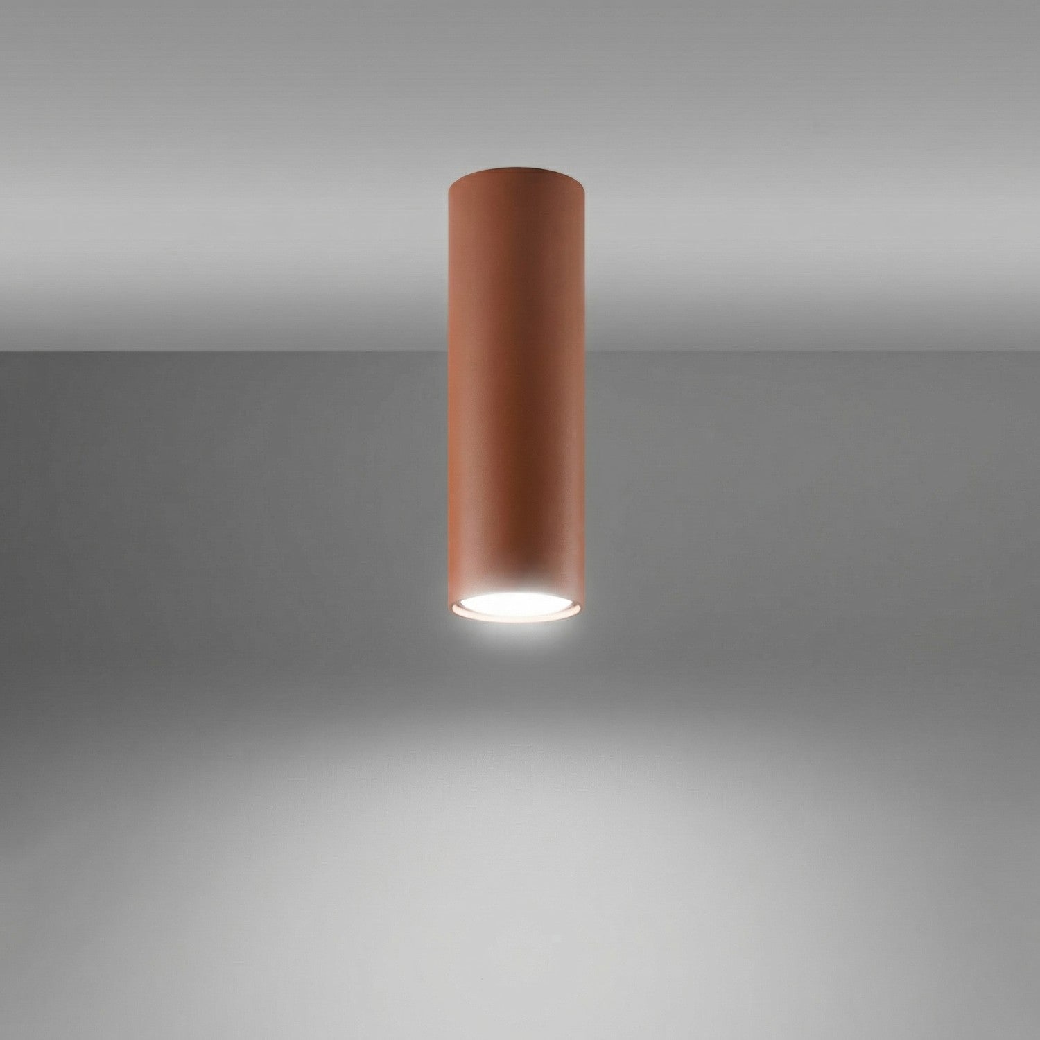Plafonnier Lagos 20 métal rouge ocre GU10, vue 3
