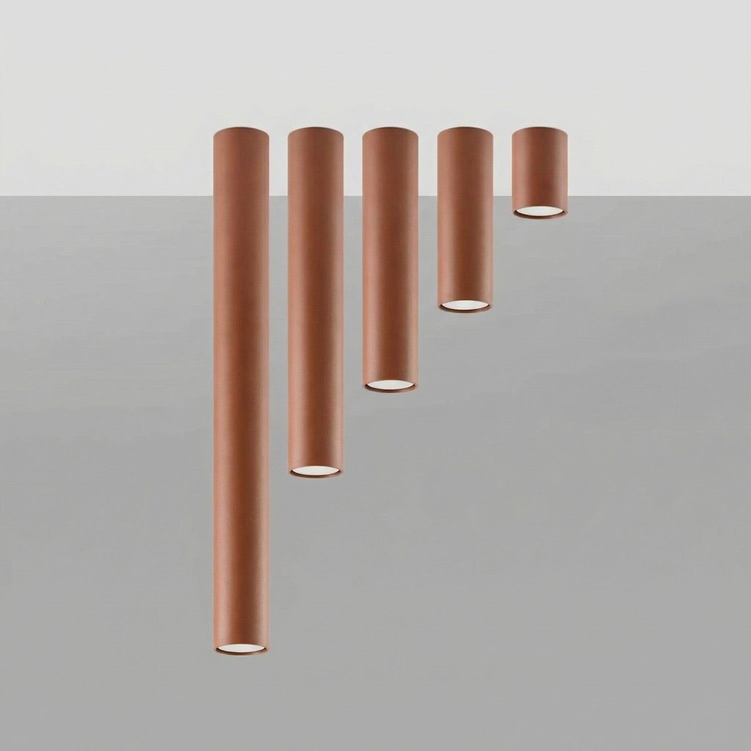 Plafonnier Lagos 20 métal rouge ocre GU10, vue 4