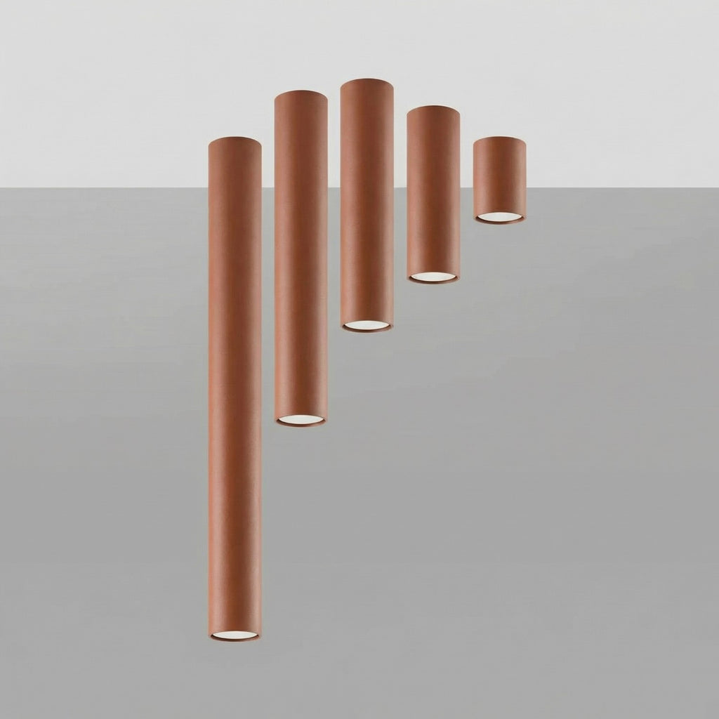 Plafonnier Lagos 20 métal rouge ocre GU10, vue 5
