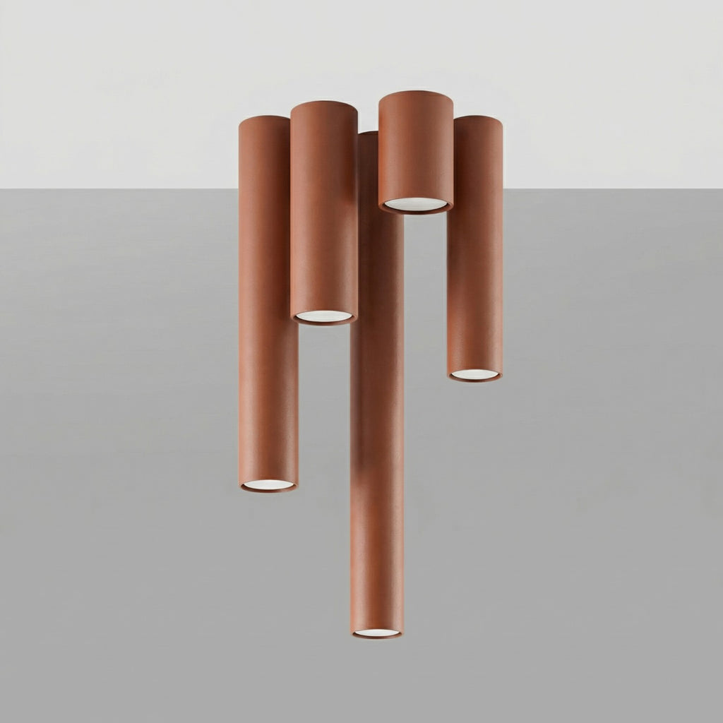 Plafonnier Lagos 20 métal rouge ocre GU10, vue 6