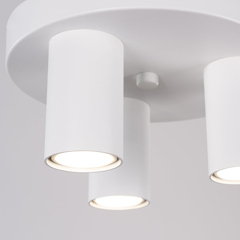 Plafonnier Lagos 3 tubes métal blanc GU10 dans un intérieur