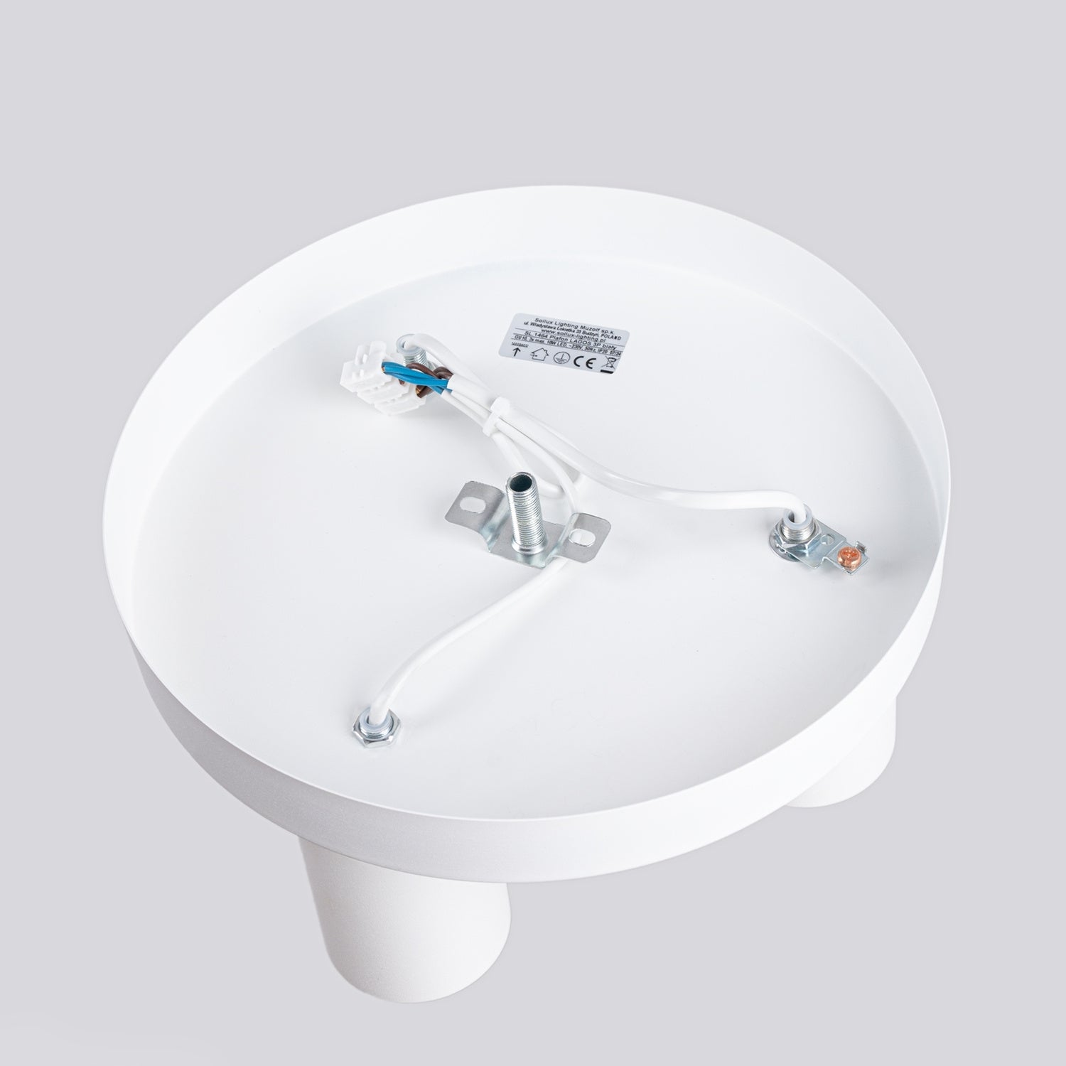 Plafonnier Lagos 3 tubes métal blanc GU10, détail