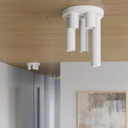 Plafonnier Lagos 3 tubes métal blanc GU10 en situation dans un intérieur