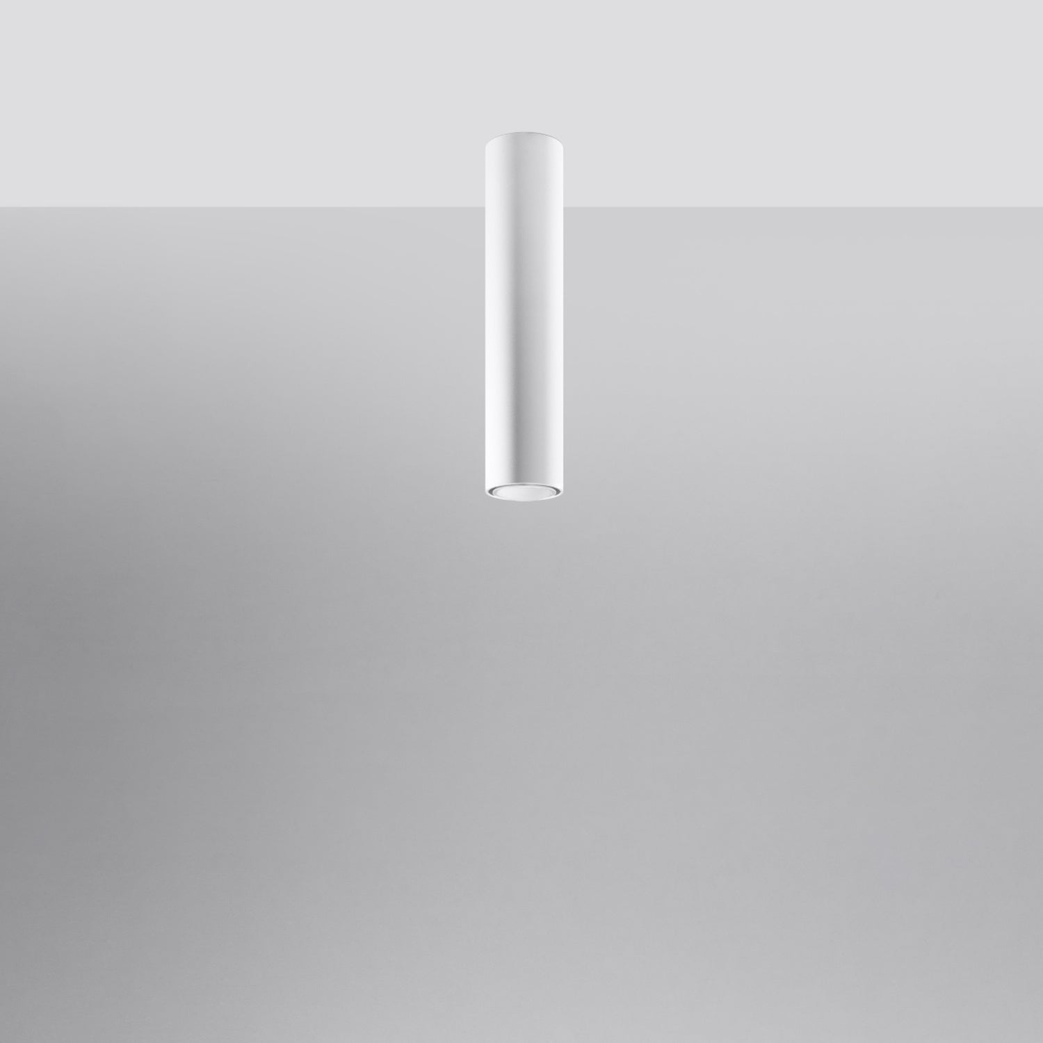 Plafonnier Lagos 40 métal blanc, détail du cylindre