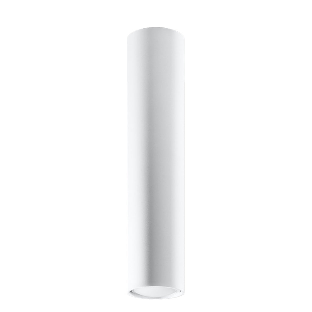 Plafonnier Lagos 40 métal blanc, cylindre en acier blanc