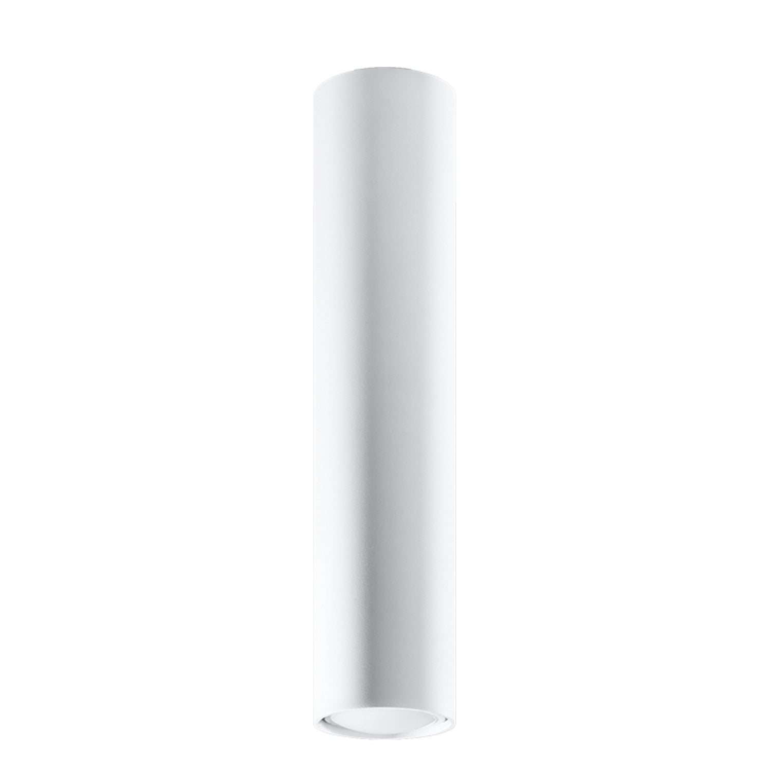 Plafonnier Lagos 40 métal blanc, cylindre en acier blanc
