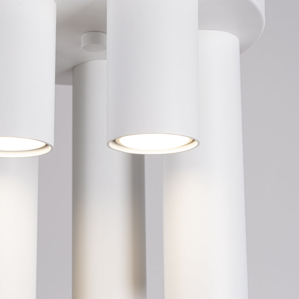 Plafonnier Lagos 5 tubes métal blanc GU10 dans un intérieur