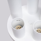 Plafonnier Lagos 5 tubes métal blanc GU10, détail
