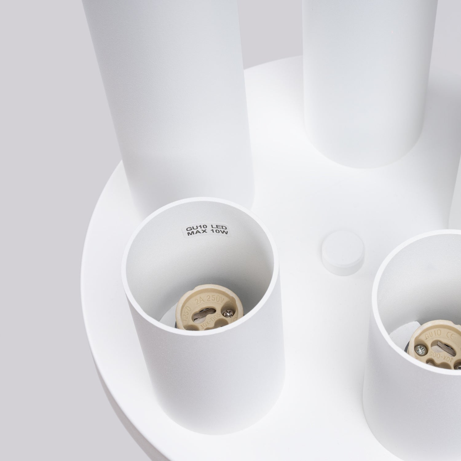 Plafonnier Lagos 5 tubes métal blanc GU10, détail
