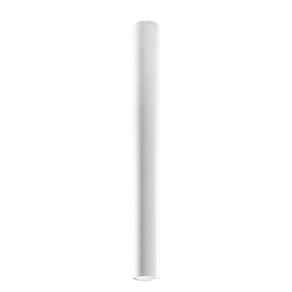 Plafonnier Lagos 60 métal blanc, cylindre en acier blanc