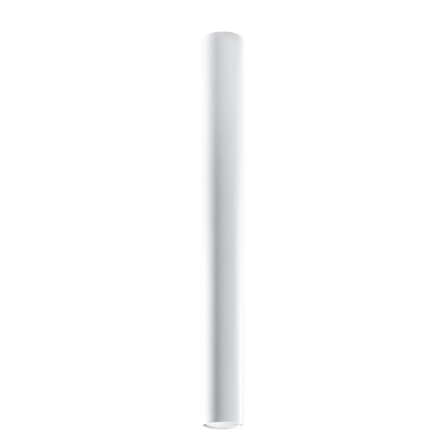 Plafonnier Lagos 60 métal blanc, cylindre en acier blanc