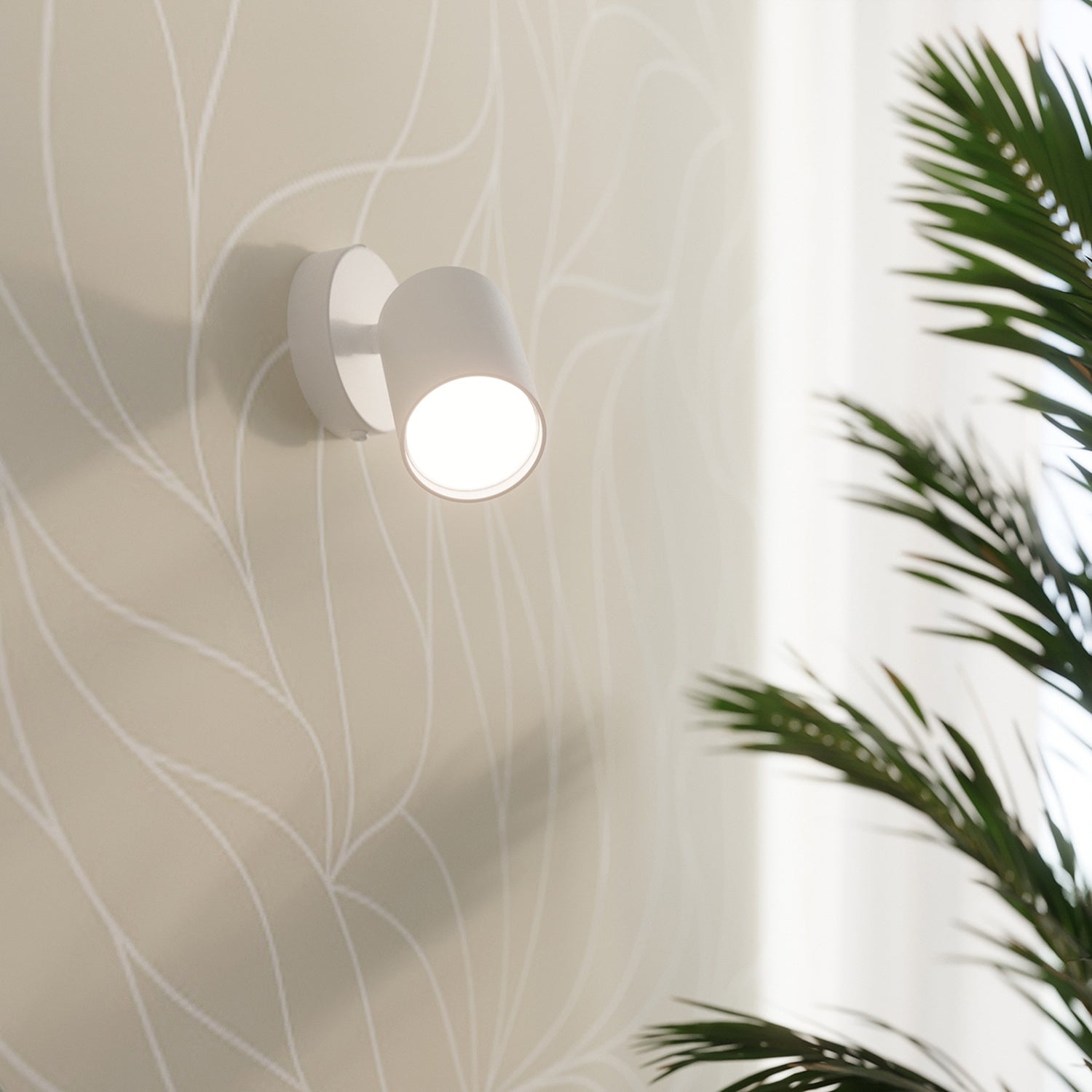Plafonnier Lemmi 2 blanc en situation dans un intérieur
