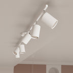 Plafonnier Lemmi 4 acier blanc GU10 en ambiance