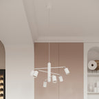 Plafonnier Lemmi 4 acier blanc GU10 en situation dans un intérieur