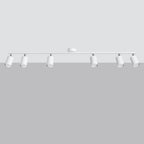 Plafonnier Lemmi 6 acier blanc GU10 de profil