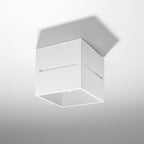 Plafonnier Lobo blanc vue de profil