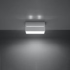 Plafonnier Lobo Maxi blanc, détail de la fente lumineuse