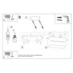 Schéma de montage du plafonnier Lobo Maxi blanc