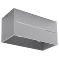 Plafonnier Lobo Maxi aluminium gris à fente lumineuse, deux sources G9