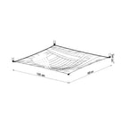 Schéma coté du plafonnier Luna 2 toile de 105 cm sur 105 cm et retombée de 15 cm