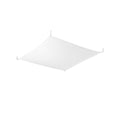 Plafonnier Luna 2 toile carrée en tissu blanc tendue sur ses quatre pieds d'angle