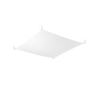 Plafonnier Luna 2 toile carrée en tissu blanc tendue sur ses quatre pieds d'angle