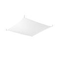 Plafonnier Luna 4, voile de tissu blanc tendu au plafond, vue de trois quarts