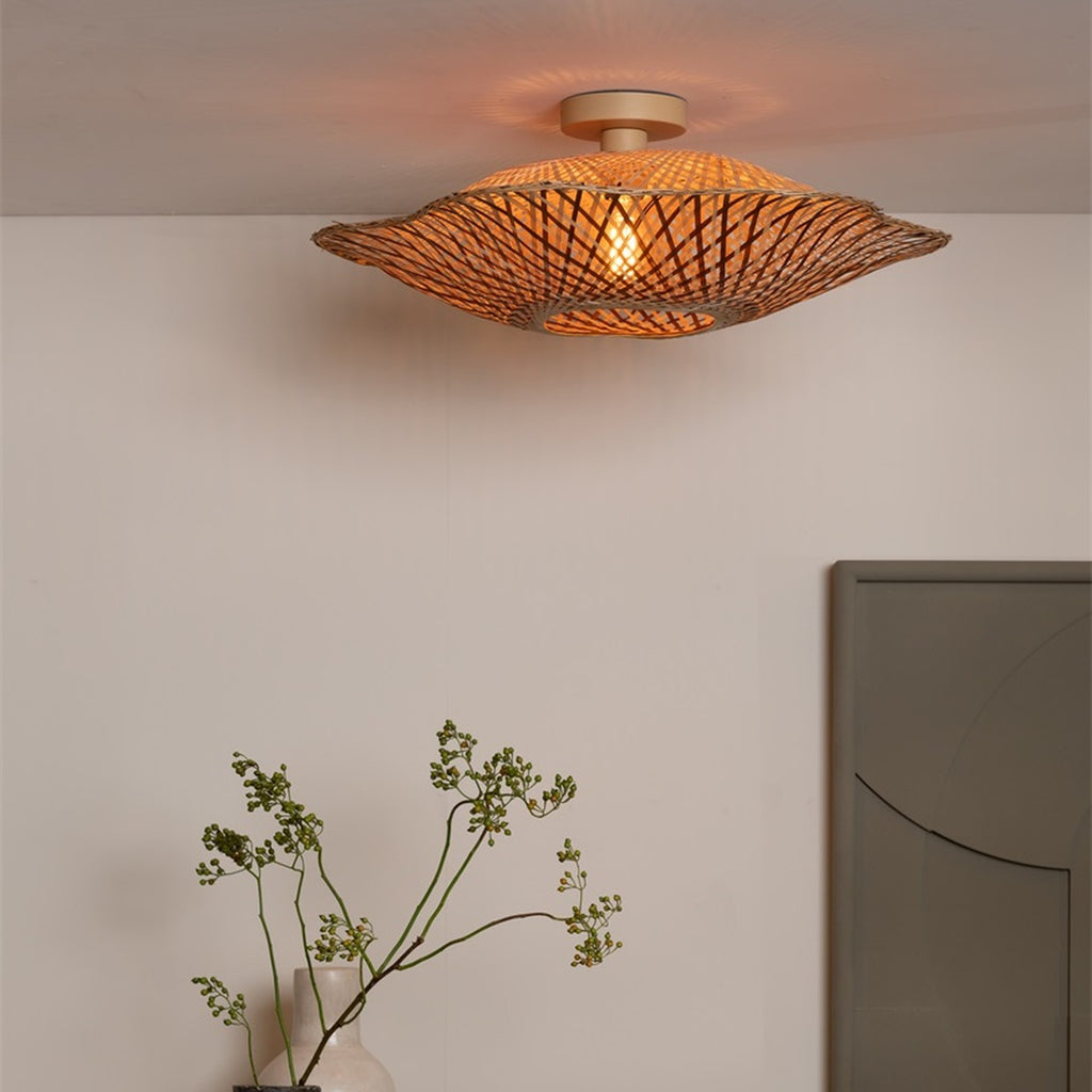 Plafonnier Madura bambou naturel 60 cm E27, vue 6