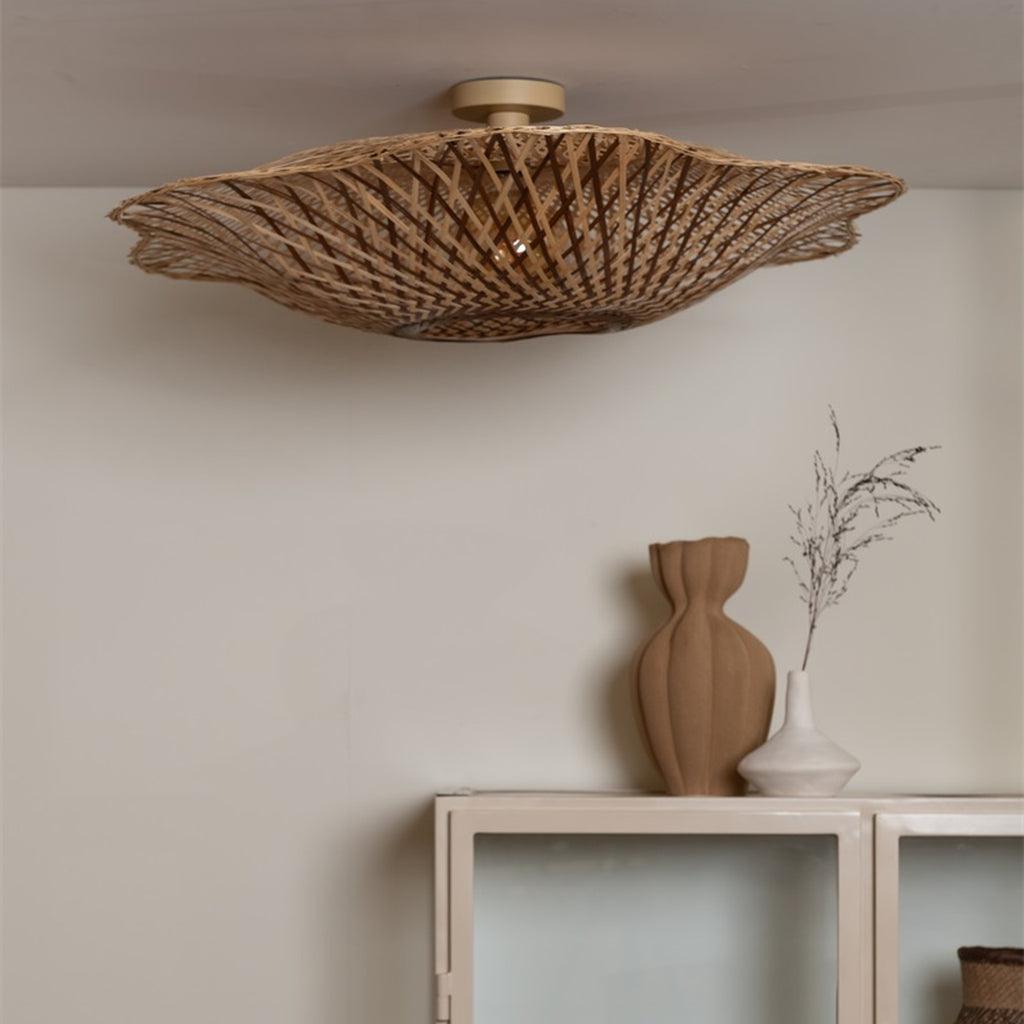 Plafonnier Madura bambou naturel 87 cm E27, vue 2