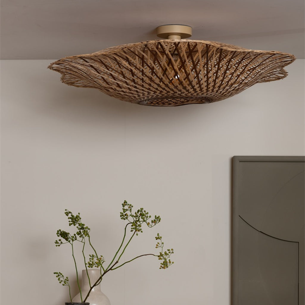 Plafonnier Madura bambou naturel 87 cm E27, vue 3