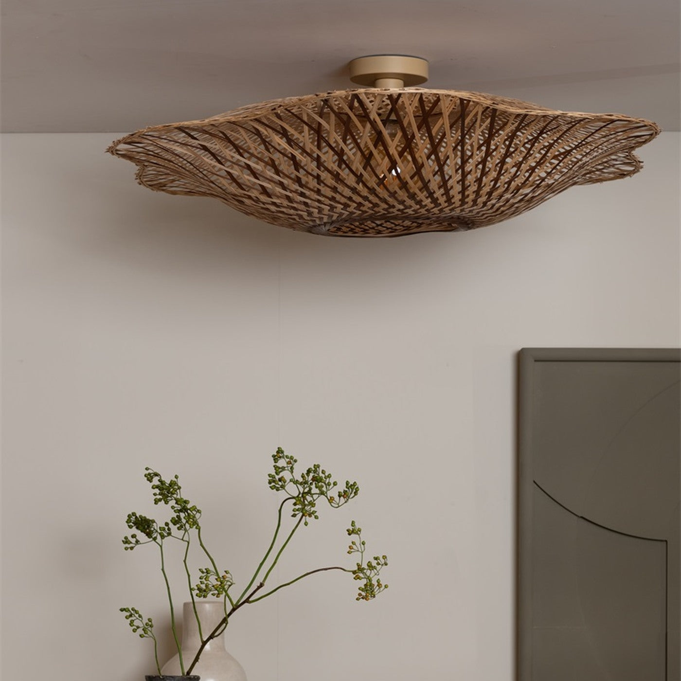 Plafonnier Madura bambou naturel 87 cm E27, vue 3