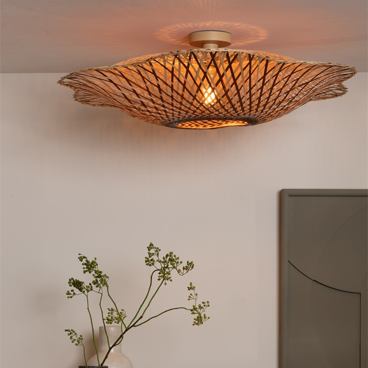 Plafonnier Madura bambou naturel 87 cm E27, vue 7